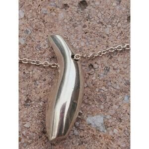 Tiffany Frank Gehry Fish Sterling Silver Pendant Necklace 925